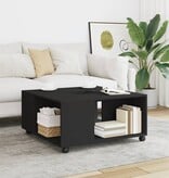 VidaXL Salontafel 80x80x40 cm bewerkt hout zwart