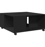 VidaXL Salontafel 80x80x40 cm bewerkt hout zwart