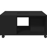 VidaXL Salontafel 80x80x40 cm bewerkt hout zwart