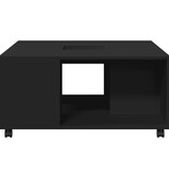 VidaXL Salontafel 80x80x40 cm bewerkt hout zwart