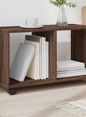 VidaXL Rolkast 72x33x42,5 cm bewerkt hout bruin eikenkleurig