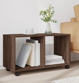 VidaXL Rolkast 72x33x42,5 cm bewerkt hout bruin eikenkleurig