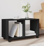 VidaXL Rolkast 72x33x42,5 cm bewerkt hout zwart