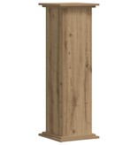 VidaXL Plantenstandaard 33x33x100 cm bewerkt hout artisanaal eiken