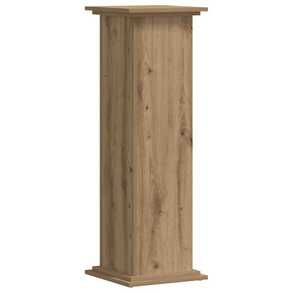 VidaXL Plantenstandaard 33x33x100 cm bewerkt hout artisanaal eiken