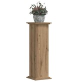 VidaXL Plantenstandaard 33x33x100 cm bewerkt hout artisanaal eiken