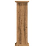 VidaXL Plantenstandaard 33x33x100 cm bewerkt hout artisanaal eiken