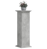 VidaXL Plantenstandaard 33x33x100 cm bewerkt hout betongrijs