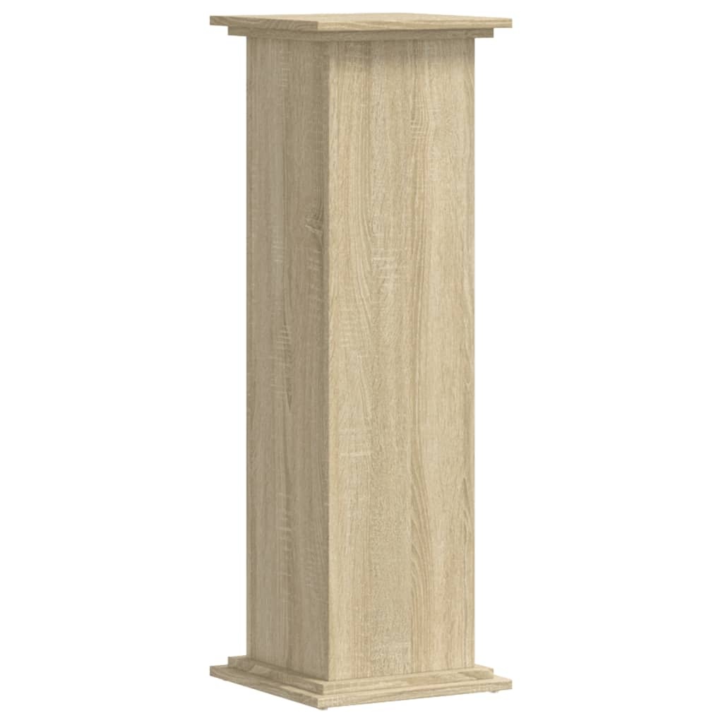 VidaXL Plantenstandaard 33x33x100 cm bewerkt hout sonoma eikenkleurig