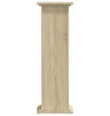 VidaXL Plantenstandaard 33x33x100 cm bewerkt hout sonoma eikenkleurig