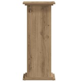 VidaXL Plantenstandaard 33x33x80 cm bewerkt hout artisanaal eikenkleur