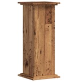 VidaXL Plantenstandaard 33x33x80 cm bewerkt hout oud houtkleurig