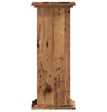 VidaXL Plantenstandaard 33x33x80 cm bewerkt hout oud houtkleurig