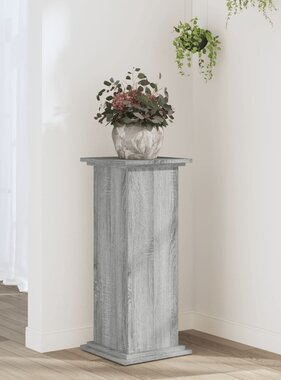 VidaXL Plantenstandaard 33x33x80 cm bewerkt hout grijs sonoma eiken