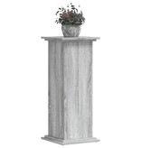 VidaXL Plantenstandaard 33x33x80 cm bewerkt hout grijs sonoma eiken