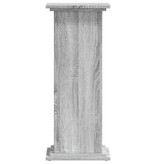 VidaXL Plantenstandaard 33x33x80 cm bewerkt hout grijs sonoma eiken