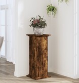 VidaXL Plantenstandaard 33x33x80 cm bewerkt hout gerookt eikenkleurig