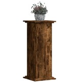 VidaXL Plantenstandaard 33x33x80 cm bewerkt hout gerookt eikenkleurig