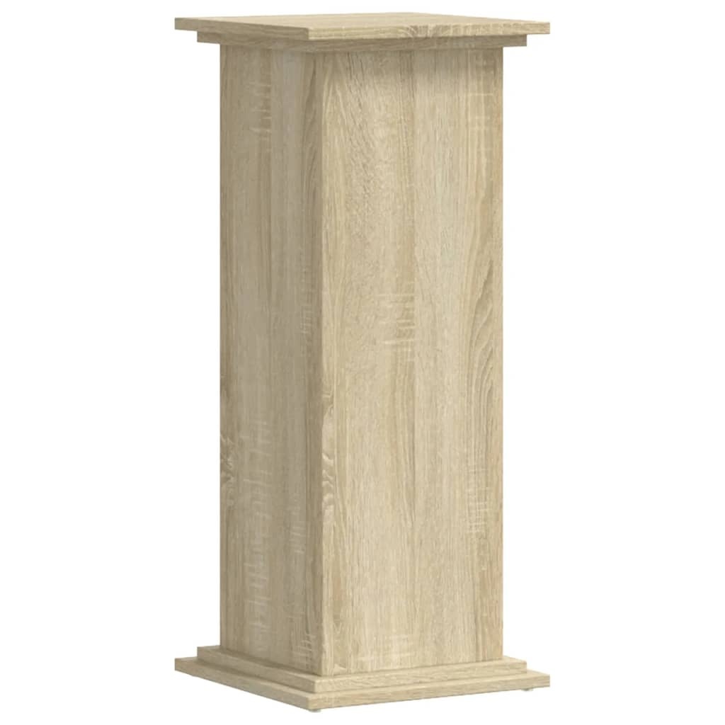 VidaXL Plantenstandaard 33x33x80 cm bewerkt hout sonoma eikenkleurig