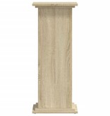 VidaXL Plantenstandaard 33x33x80 cm bewerkt hout sonoma eikenkleurig