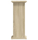 VidaXL Plantenstandaard 33x33x80 cm bewerkt hout sonoma eikenkleurig