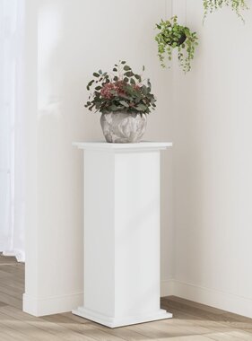 VidaXL Plantenstandaard 33x33x80 cm bewerkt hout wit