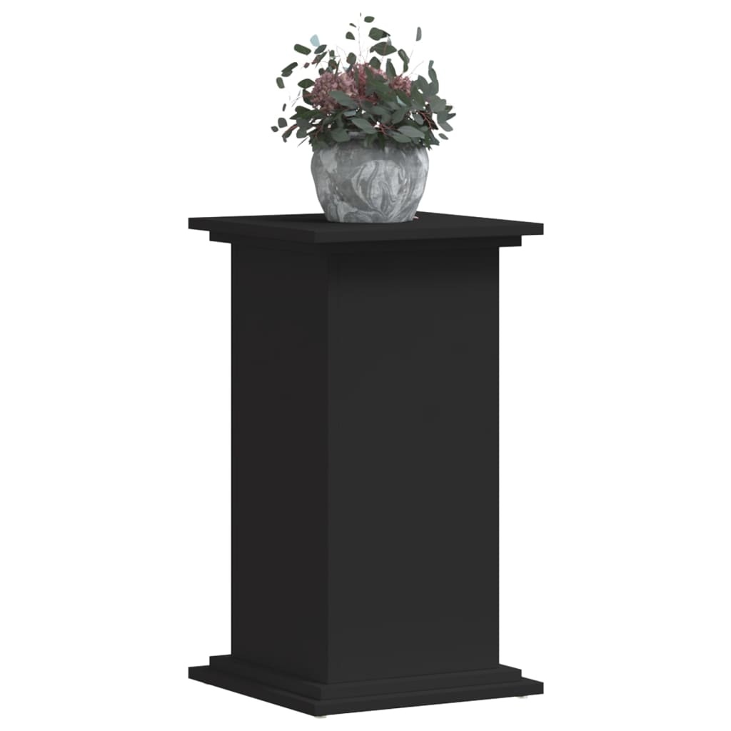 VidaXL Plantenstandaard 33x33x60 cm bewerkt hout zwart