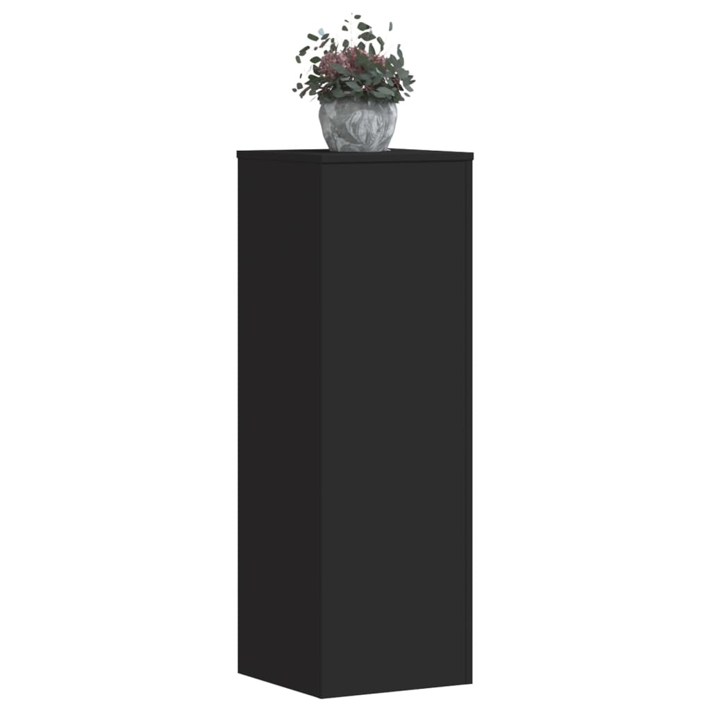 VidaXL Plantenstandaard 33x33x100 cm bewerkt hout zwart