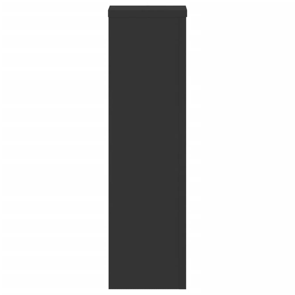 VidaXL Plantenstandaards 2 st 17x17x60 cm bewerkt hout zwart