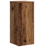 VidaXL Plantenstandaards 2 st 30x30x70 cm bewerkt hout oud houtkleurig
