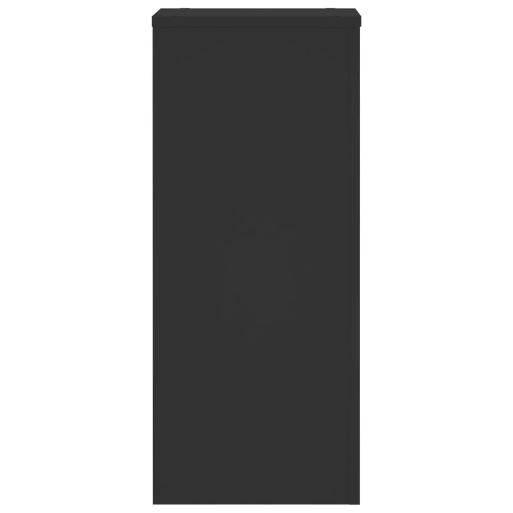 VidaXL Plantenstandaards 2 st 30x30x70 cm bewerkt hout zwart