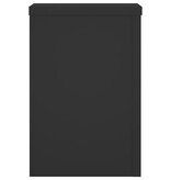 VidaXL Plantenstandaards 2 st 25x25x35 cm bewerkt hout zwart