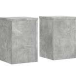 VidaXL Plantenstandaards 2 st 20x20x30 cm bewerkt hout betongrijs