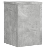 VidaXL Plantenstandaards 2 st 20x20x30 cm bewerkt hout betongrijs