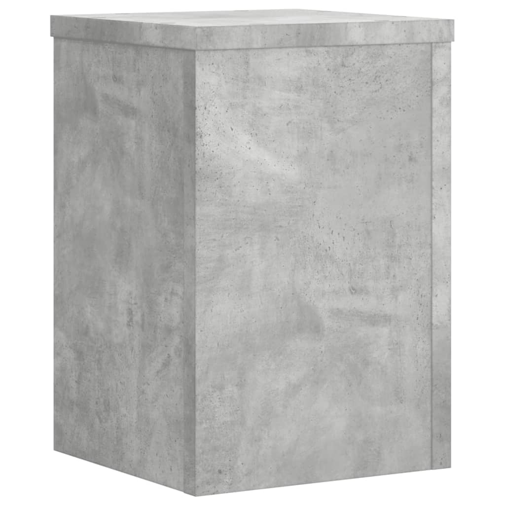 VidaXL Plantenstandaards 2 st 20x20x30 cm bewerkt hout betongrijs