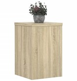 VidaXL Plantenstandaards 2 st 20x20x30 cm bewerkt hout sonoma eiken