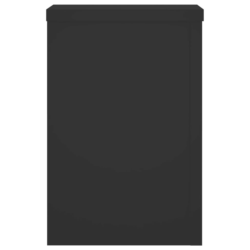 VidaXL Plantenstandaards 2 st 20x20x30 cm bewerkt hout zwart