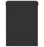 VidaXL Plantenstandaards 2 st 15x15x20 cm bewerkt hout zwart