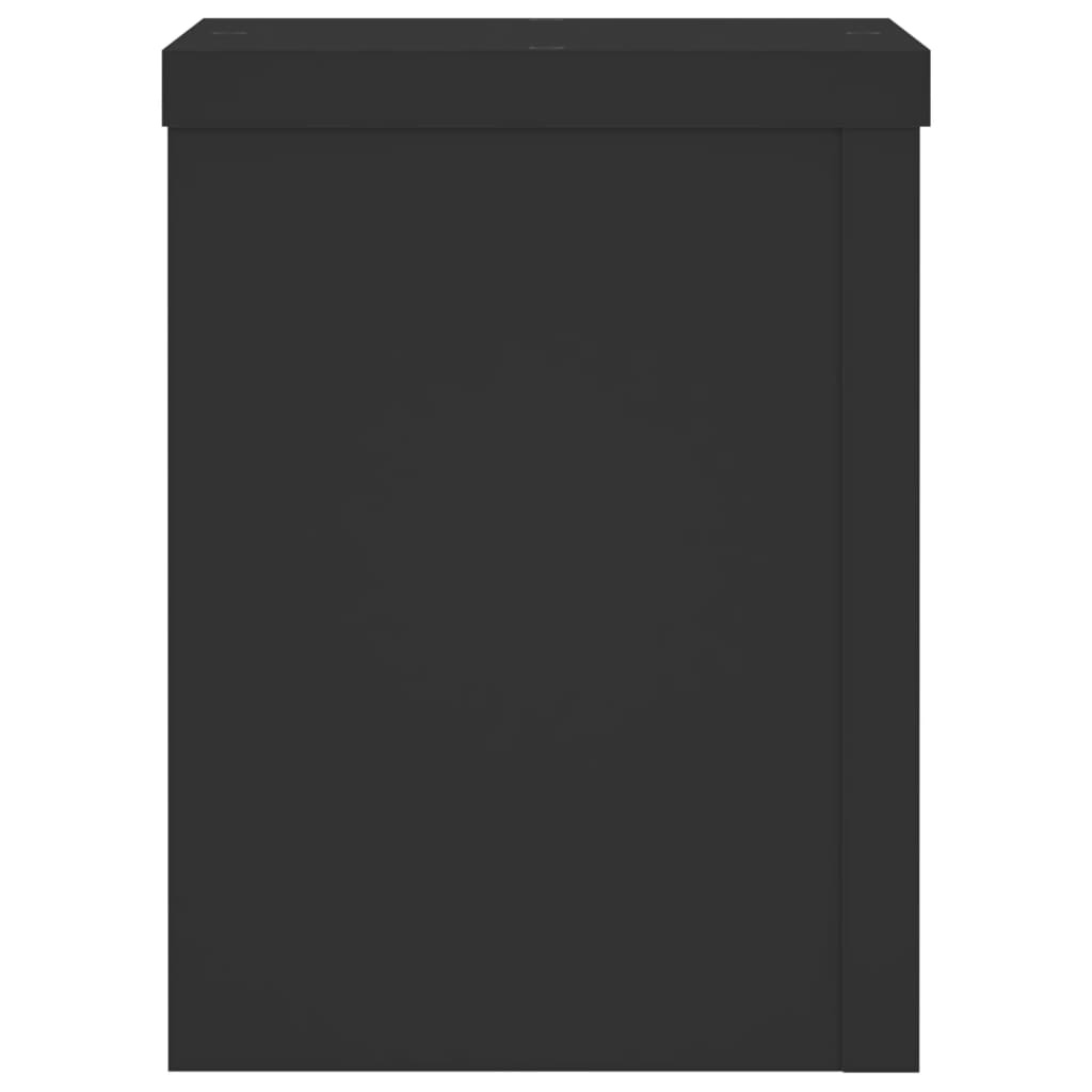 VidaXL Plantenstandaards 2 st 15x15x20 cm bewerkt hout zwart