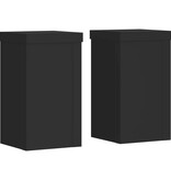 VidaXL Plantenstandaards 2 st 10x10x18 cm bewerkt hout zwart