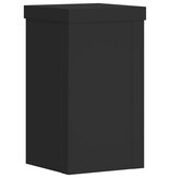 VidaXL Plantenstandaards 2 st 10x10x18 cm bewerkt hout zwart