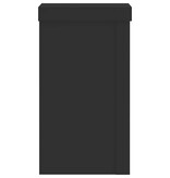 VidaXL Plantenstandaards 2 st 10x10x18 cm bewerkt hout zwart