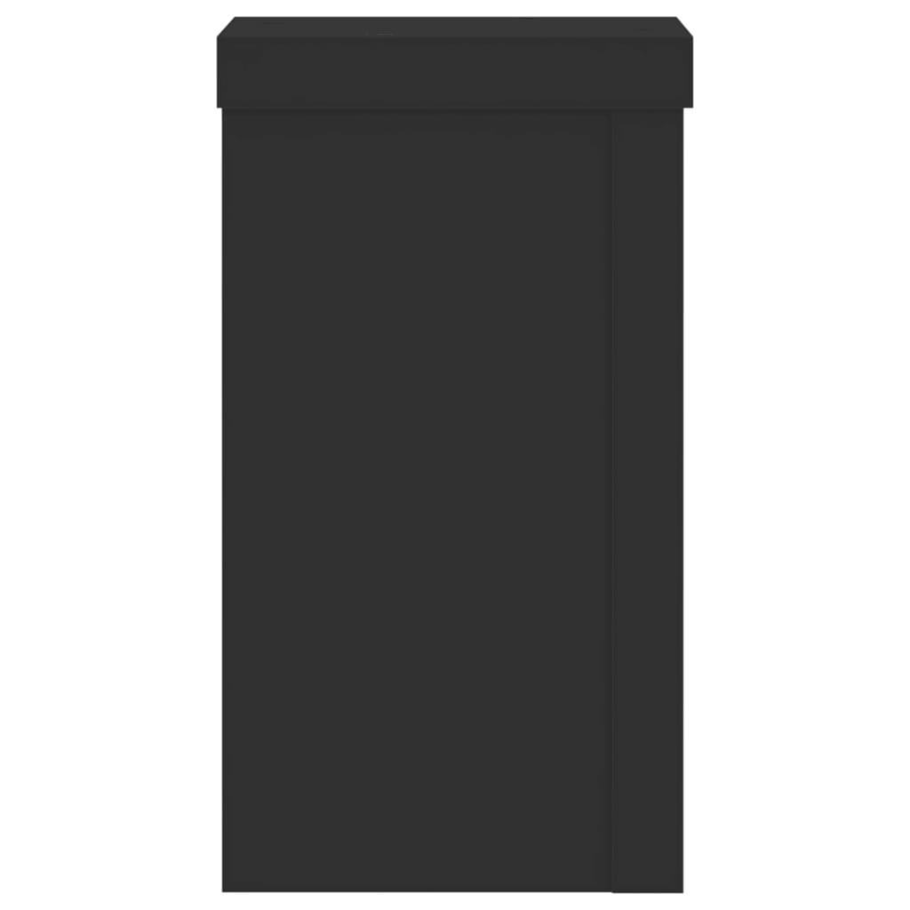 VidaXL Plantenstandaards 2 st 10x10x18 cm bewerkt hout zwart