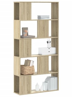 VidaXL Boekenkast 5-laags 80,5x23,5x162,5 cm bewerkt hout sonoma eiken
