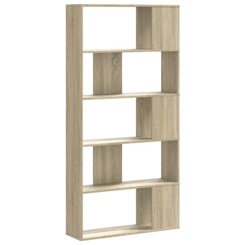VidaXL Boekenkast 5-laags 80,5x23,5x162,5 cm bewerkt hout sonoma eiken