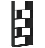 VidaXL Boekenkast 5-laags 80,5x23,5x162,5 cm bewerkt hout zwart