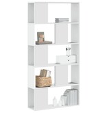 VidaXL Boekenkast 5-laags 80,5x23,5x162,5 cm bewerkt hout wit