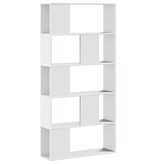 VidaXL Boekenkast 5-laags 80,5x23,5x162,5 cm bewerkt hout wit