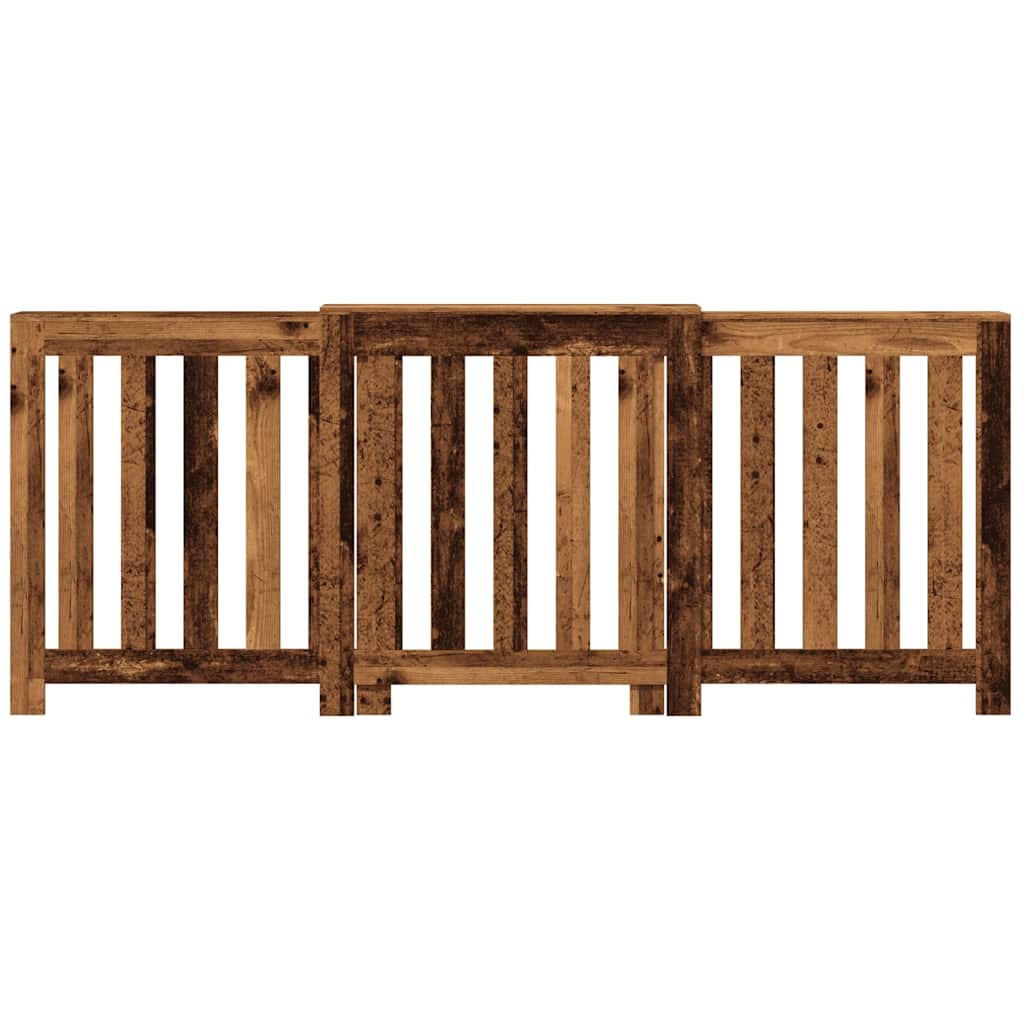 VidaXL Radiatorombouw 205x21,5x83,5 cm bewerkt hout oud hout