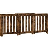 VidaXL Radiatorombouw 205x21,5x83,5 cm bewerkt hout gerookt eikenkleur